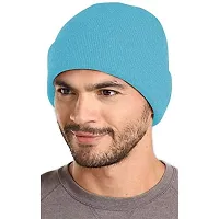 THE BLAZZE 2015 Winter Beanie Cap for Men and Women (Pack of 3, Black,Grey,White)-thumb4