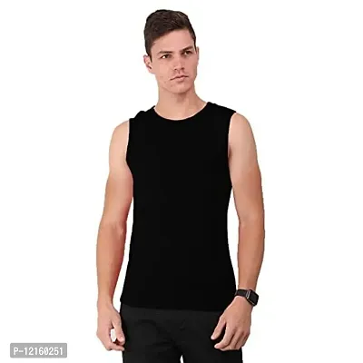AD2CART A0006 Men's Round Neck Sleeveless T-Shirt Tank Top Gym Bodybuilding Vest Muscle Tee for Men (XL, Color_01)