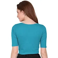 THE BLAZZE Tops for Women (Small, Turquoise Blue)-thumb1