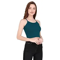 THE BLAZZE 1002 Women's Sleeveless Crop Tops Sexy Strappy Tees (Medium(32""-34""), I - Royal Blue)-thumb2