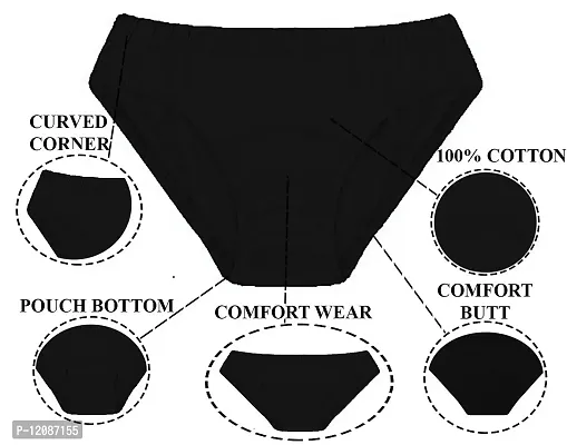 THE BLAZZE 1020 Women's Lingerie Panties Hipsters Briefs G-Strings Thongs Underwear Womens's Cotton Boy Shorts Women Bikinis for Woman-thumb3