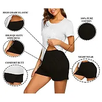THE BLAZZE 1018 Women's Cotton Shorts for Women(S,Combo_05)-thumb3