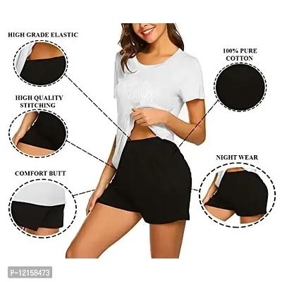 THE BLAZZE 1018 Women's Cotton Shorts for Women(S,Combo_05)-thumb4