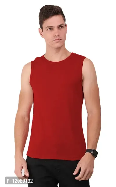 AD2CART A0006 Men's Round Neck Sleeveless T-Shirt Tank Top Gym Bodybuilding Vest Muscle Tee for Men (L, Color_02)