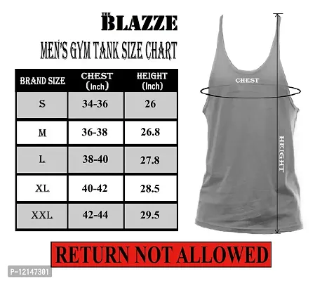 THE BLAZZE Stringer Gym Tank Top Vest/Vests for Mens Sports Wear (Maroon+Navy, M)-thumb5