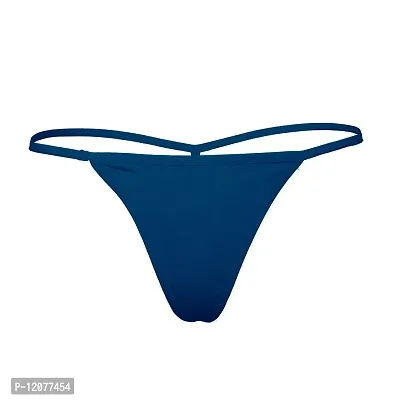 THE BLAZZE Thong for Women Sexy Solid G-String T-String Sexy Lingerie Briefs Underpants (Large, Royal Blue)