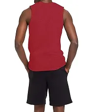 THE BLAZZE Men's Sleeveless T-Shirt (Small(36?/90cm - Chest), Red)-thumb1