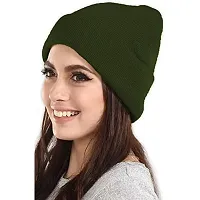 THE BLAZZE 2015 Unisex Winter Caps Pack Of 3 (Pack Of 3, Black,DarkGrey,Green)-thumb2