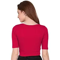 THE BLAZZE 1055 Crop Tops for Women (Large, Dark Pink)-thumb1