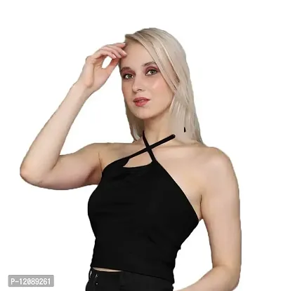 AD2CART A1673 Women's Basic Solid Stylish Crop Top for Women