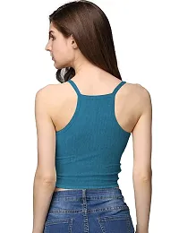 THE BLAZZE Women's Summer Basic Sexy Strappy Sleeveless Racerback Camisole Crop Top-thumb3