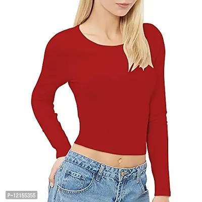 Buy THE BLAZZE 1128 Sexy Women's Crew Neck Full Sleeve Tank Crop