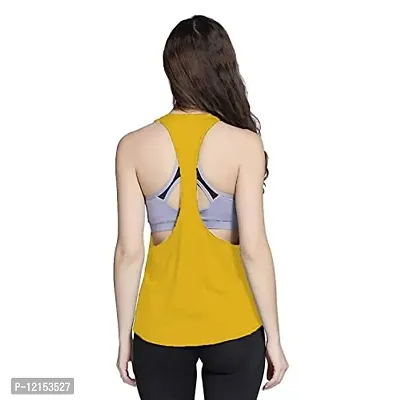 Buy THE BLAZZE Women's Gym Vest Tank Top Camisole Women Spaghetti Racerback  Crop Top Active Wear Yoga Workout Top (Small(32/80cm - Chest), Yellow)  Online In India At Discounted Prices
