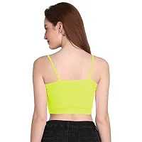 THE BLAZZE 1290 Crop Tops for Women (X-Small, Light Yellow)-thumb2