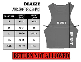 THE BLAZZE 1025 Crop Top for Women (Small, Maroon)-thumb4