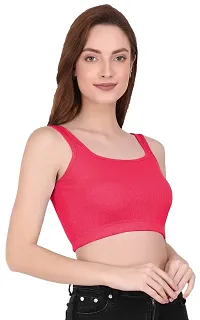 THE BLAZZE 1044 Crop Tops for Women (X-Large, Dark Pink)-thumb4