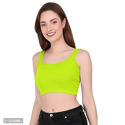 THE BLAZZE 1044 Women's Summer Basic Sexy Strappy Sleeveless Crop Top's(XS,Color_07)-thumb3