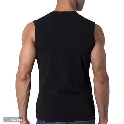 THE BLAZZE Mens Slim Fit Crew Neck Sleeveless T-Shirt-thumb4