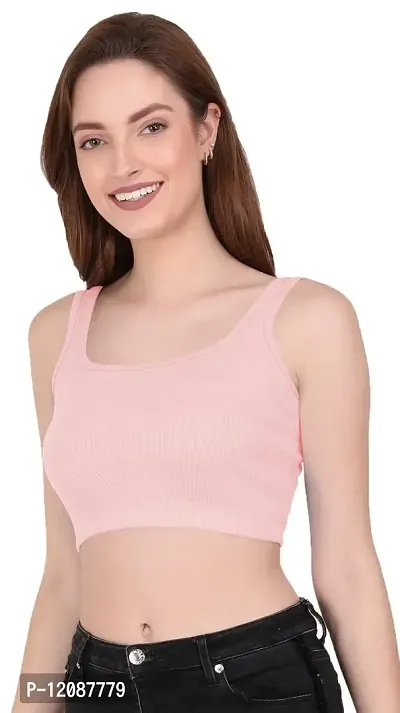 THE BLAZZE 1044 Women's Summer Basic Sexy Strappy Sleeveless Crop Top's(M,Color_10)-thumb3