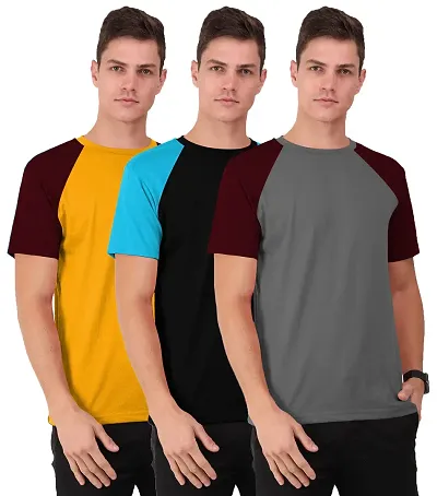 THE BLAZZE 0132 Regular Fit T-Shirts for Men Combo