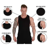 THE BLAZZE 0066 Men's Tank Tops Muscle Gym Bodybuilding Vest Fitness Workout Train Stringers (M,Color_01)-thumb2