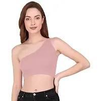 THE BLAZZE Women's Sleeveless Crop Tops Sexy Strappy Tees (X-Large, Lilac)-thumb4