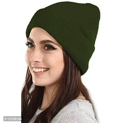 THE BLAZZE 2015 Unisex Winter Caps Pack Of 3 (Pack Of 3, Green,White,pink)-thumb2