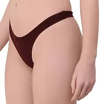 THE BLAZZE 1011 Women's Thong Low Rise Sexy Solid G-String Thong Bikini T-String Sexy Lingerie Panties Briefs-thumb2