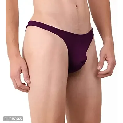 THE BLAZZE Men's Spandex Thongs (Pack of 1) (0010_1_P1_Color_05_Wine_L)-thumb4