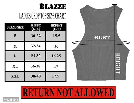 THE BLAZZE 1025 Crop Tops for Women (X-Large, Maroon)-thumb6