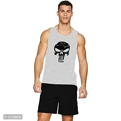 THE BLAZZE 0107 Men's Sleeveless T-Shirt Vest Tank Tops Muscle Tee Gym Bodybuilding Vests Fitness Workout Train Stringers (X-Large, Colour_2)-thumb0