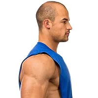 THE BLAZZE 0005 Men's Gym Tank Gym Stringer Gym Tank Stringer Bodybuilding Tank Tops Gym Vest Muscle Tee for Men (X-Large(40?-42""), Royal Blue)-thumb2