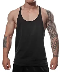 THE BLAZZE Men's Gym Stringer Tank Top Bodybuilding Athletic Workout Muscle Fitness Vest-thumb1