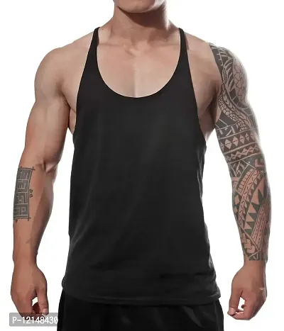 THE BLAZZE Men's Gym Stringer Tank Top Bodybuilding Athletic Workout Muscle Fitness Vest-thumb2
