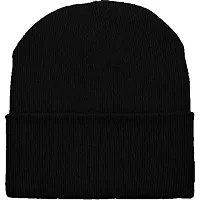 THE BLAZZE 2015 Unisex Winter Cap (Free Size, Black)-thumb1