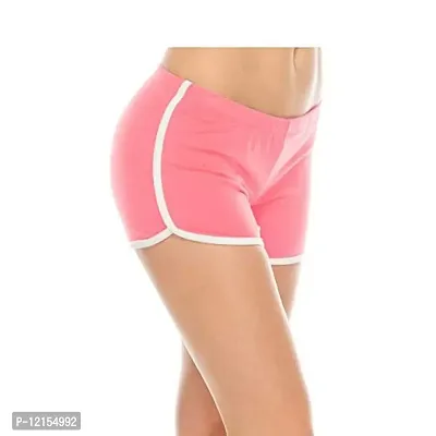 THE BLAZZE 1010 Cute Nightwear Sexy Shorts for Women (Light Pink, M)