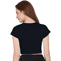 THE BLAZZE 1081 Crop Tops for Women (XS, Navy)-thumb1