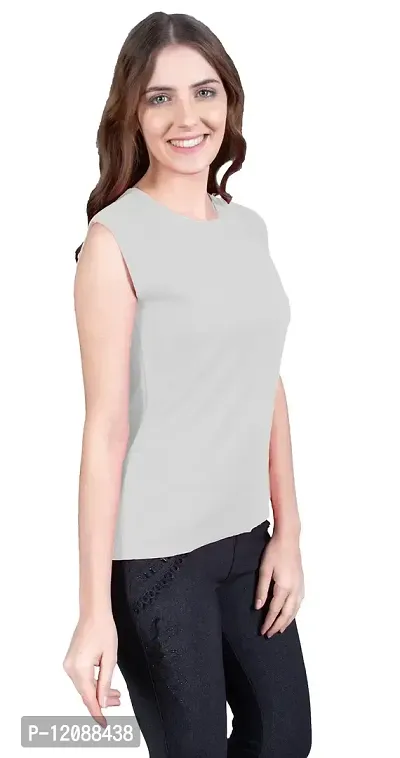 THE BLAZZE 1350 Women's Regular Round Neck Sleeveless T-Shirt for Women(L,Color_07)-thumb4