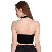 THE BLAZZE 1294 Crop Top for Women (Medium, Black)-thumb1