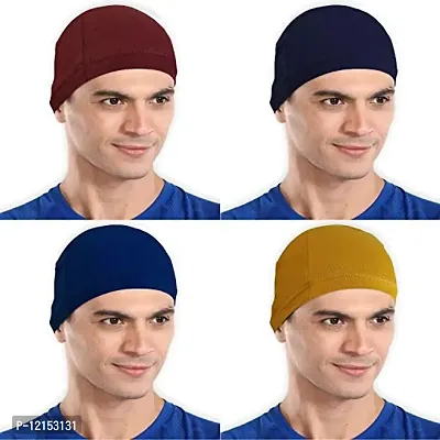 The Blazze Cotton Helmet Cap (Maroon Navy Royal Blue Yellow)