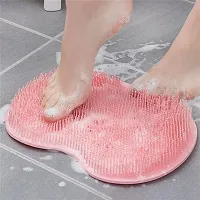 Shower Foot Scrubber Mat Back Washer Exfoliating Bath Wash Pad Wall Mounted Slip Suction Cups Feet Scrubber Foot Roller (1PCS)-thumb3