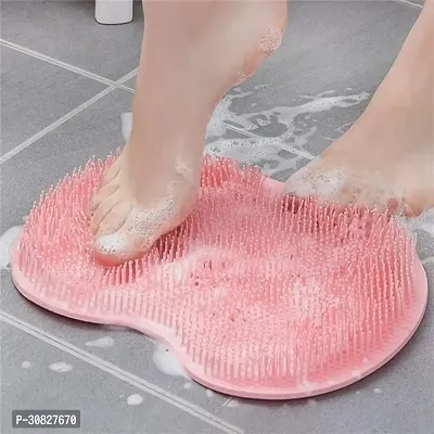 Shower Foot Scrubber Mat Back Washer Exfoliating Bath Wash Pad Wall Mounted Slip Suction Cups Feet Scrubber Foot Roller (1PCS)-thumb4