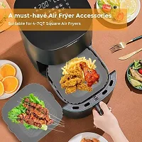 (Pack Of 2) Silicone Air Fryer Liners Replacement of Parchment Liner Paper (Multicolour)-thumb3