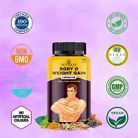 Body Weight Gain Capsule for Mass Gain Advance Weight Gainer | Weight Gainer / Mass Gainer Capsules | Advanced Formulation| Weight Gain Capsules for women |Muscle Building (60 Capsule)-thumb2