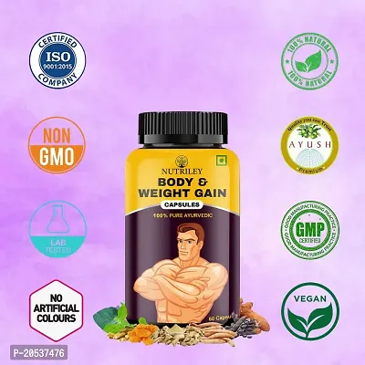 Body Weight Gain Capsule for Mass Gain Advance Weight Gainer | Weight Gainer / Mass Gainer Capsules | Advanced Formulation| Weight Gain Capsules for women |Muscle Building (60 Capsule)-thumb3