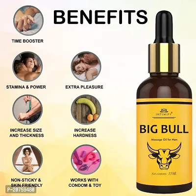 Intimify Big Bull Oil Time Booster Extra Pleasure Stamina  Power Oil for Men Boys Massage Oil for Men Ayurvedic Massage Oil for Men 15 ml-thumb3