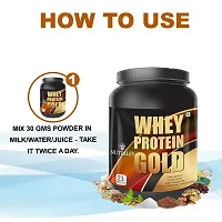 Nutriley Whey Protein Gold Powder Nutritional Supplement, Muscle Protein, Muscle Gainer, Body Gainer Protein, Muscle Gainer Protein, Whey Protein, Whey Protein 500 G Mango Flavour-thumb1