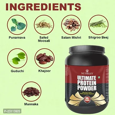 Nutriley Utimate Protein Powder, Ultimate Whey Protein Powder, Muscle Badhane Ke liye Protein, Ultimate Protein Supplement for Women, Stamina Badhane Ke Liye Supplement-500 G Elachi Flavour-thumb3
