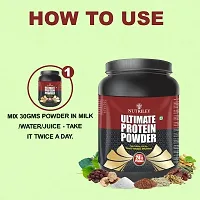 Nutriley Utimate Protein Powder, Ultimate Whey Protein Powder, Muscle Badhane Ke liye Protein, Ultimate Protein Supplement for Women, Stamina Badhane Ke Liye Supplement-500 G Elachi Flavour-thumb1