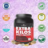 Nutriley Extra Kilos Premium, Whey Protein, Powder 1 Kg Weight Gainer, With Chocolate Flavour, For Mass Gain  Muscle Gain 1 KG Strawberry Falvour-thumb4